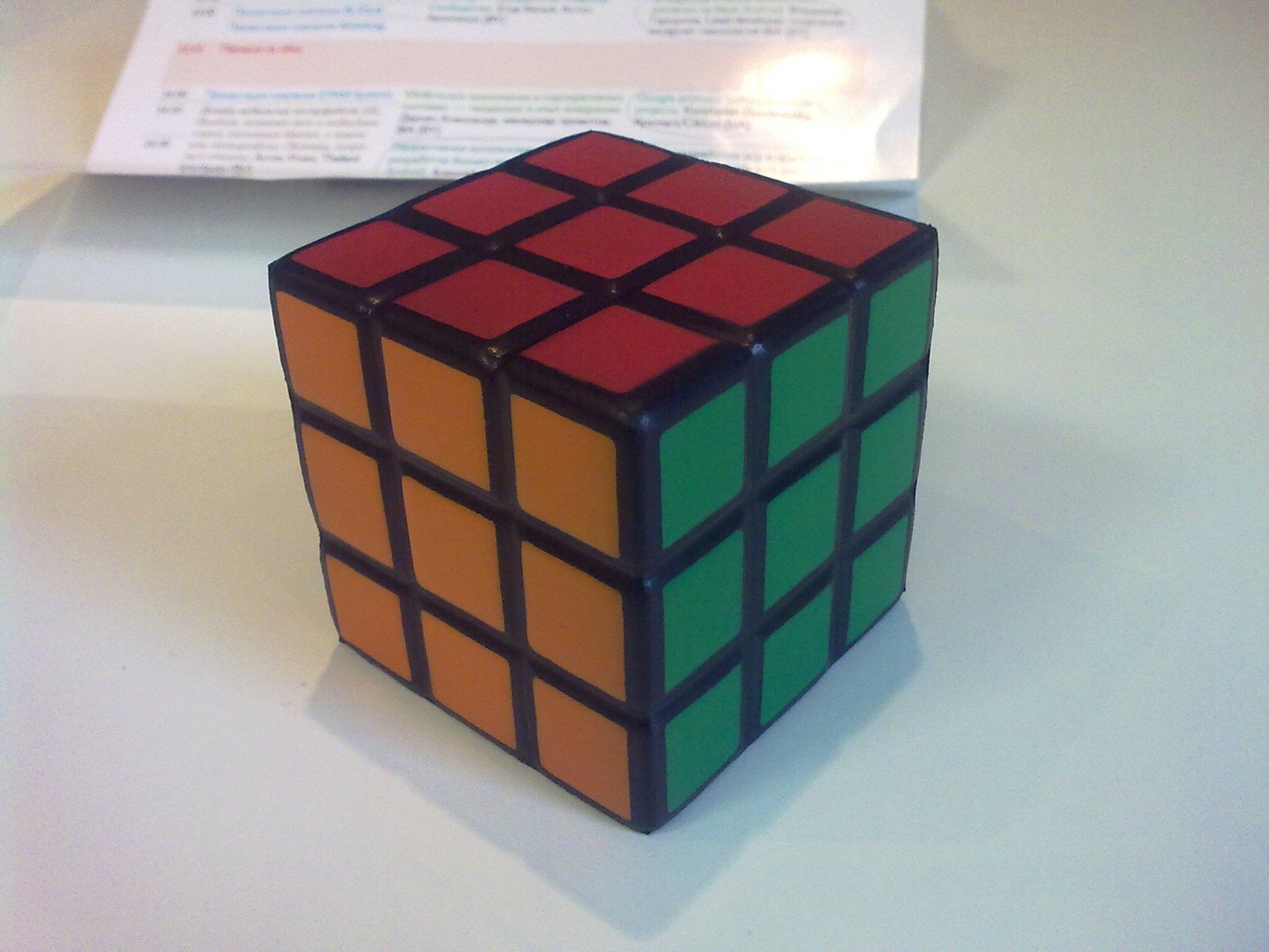 Foam antistress toy in form of Rubik's cube