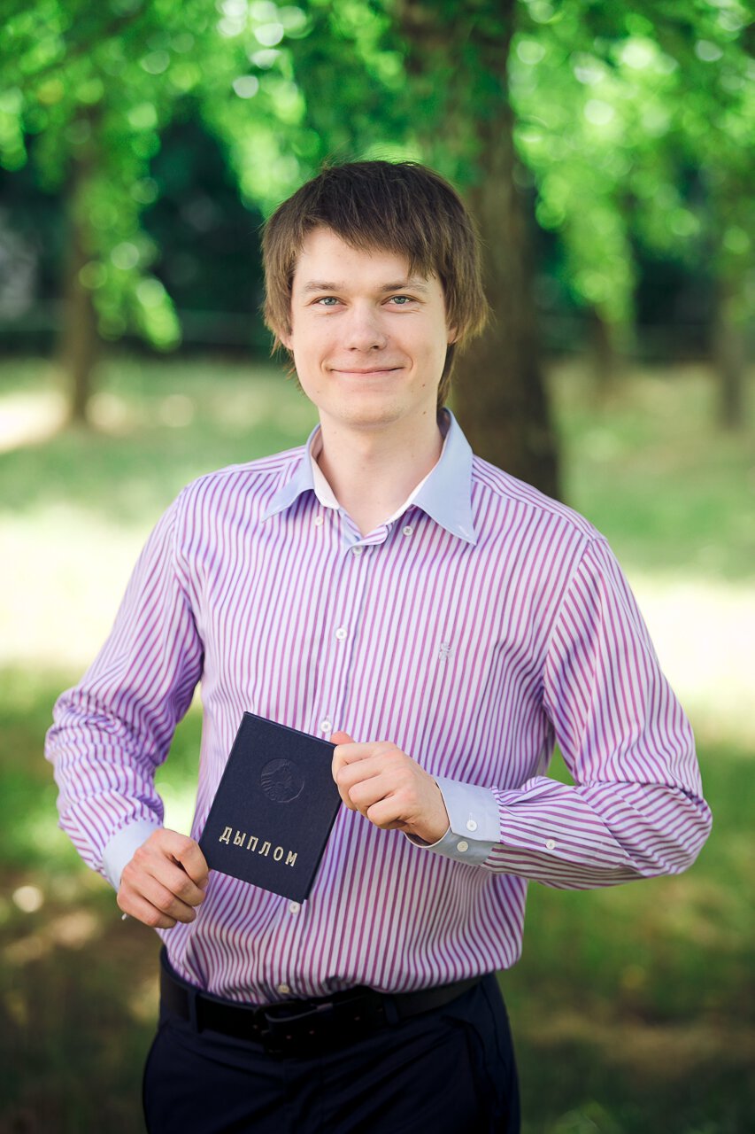 Dima with diploma