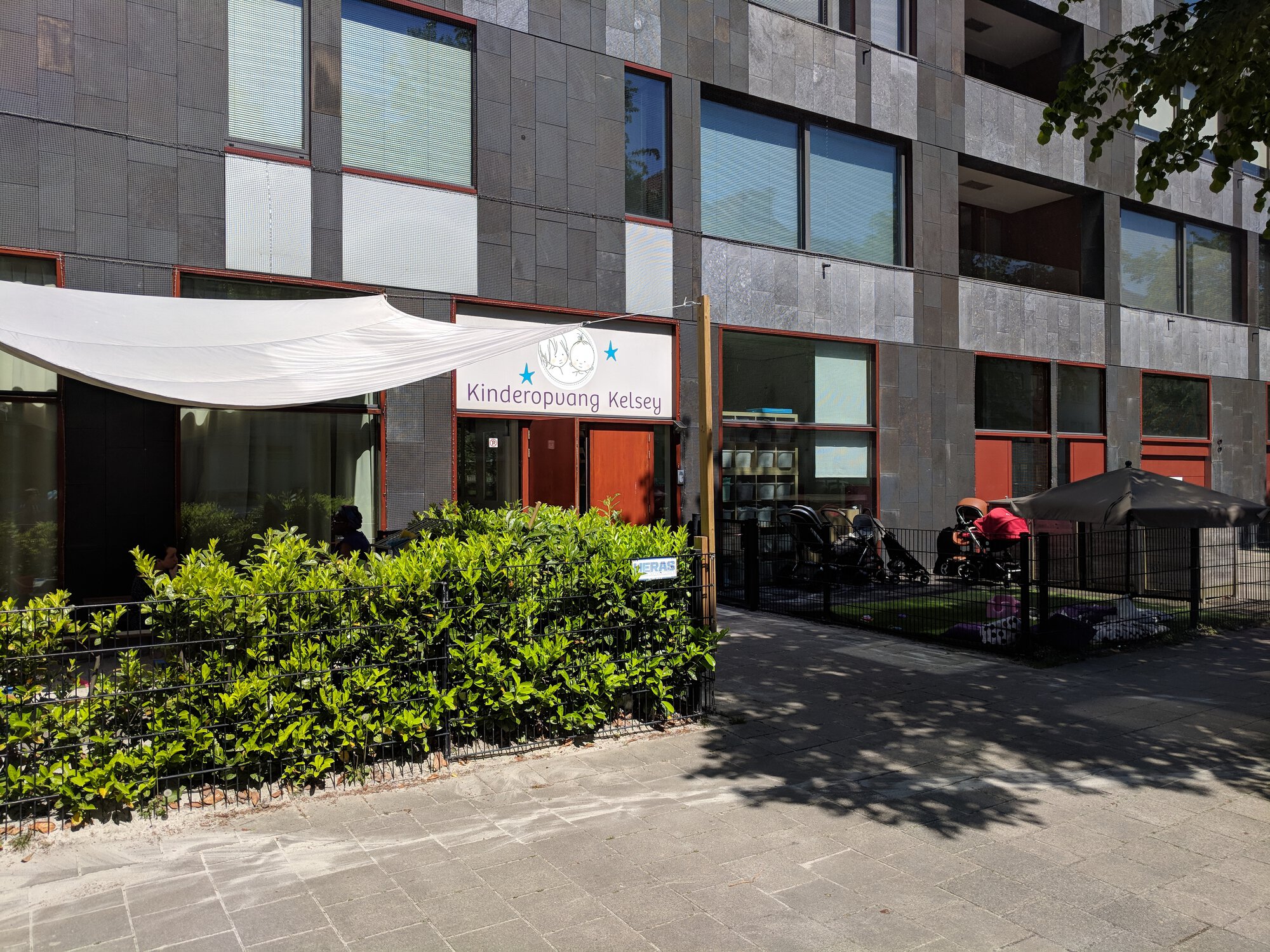 A kindergarden on the ground floor of a residential building