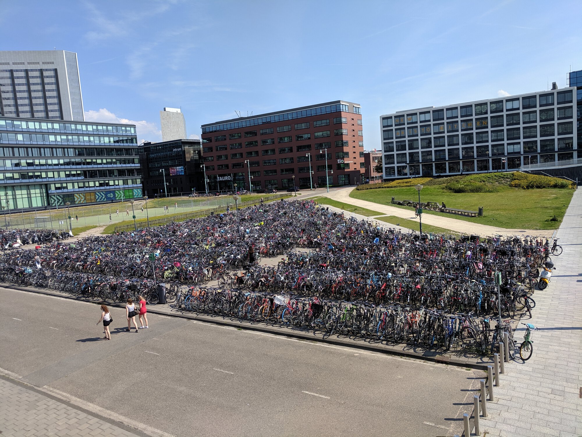 Huge bicycles parking