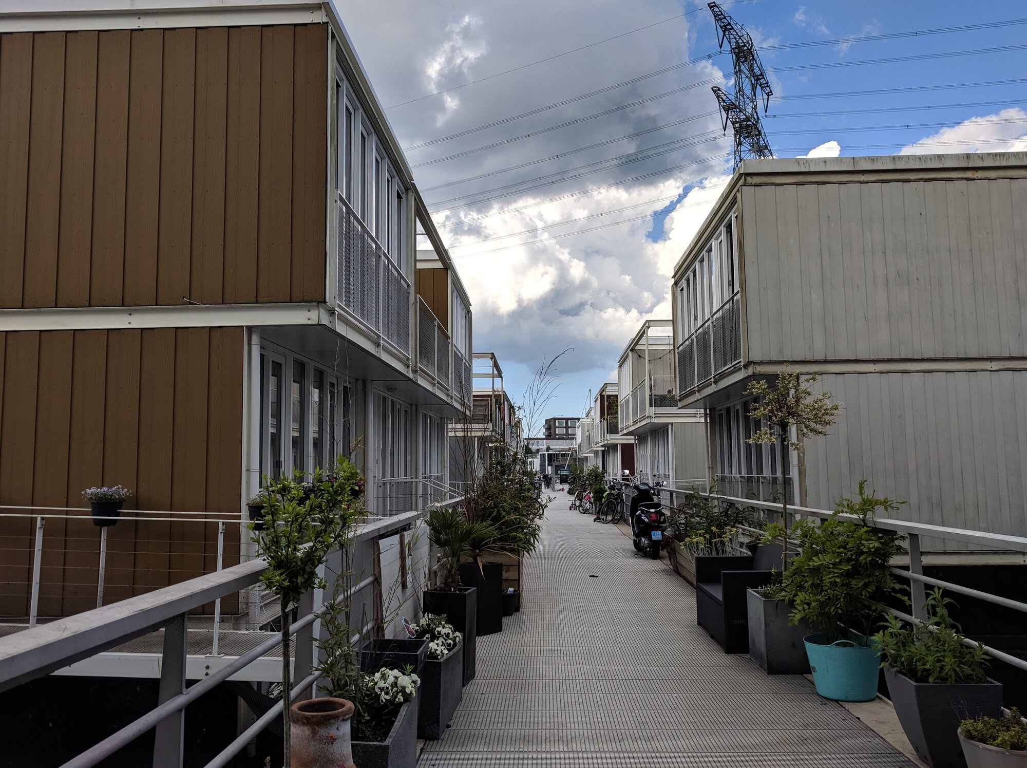 A street in the small area of houses on water