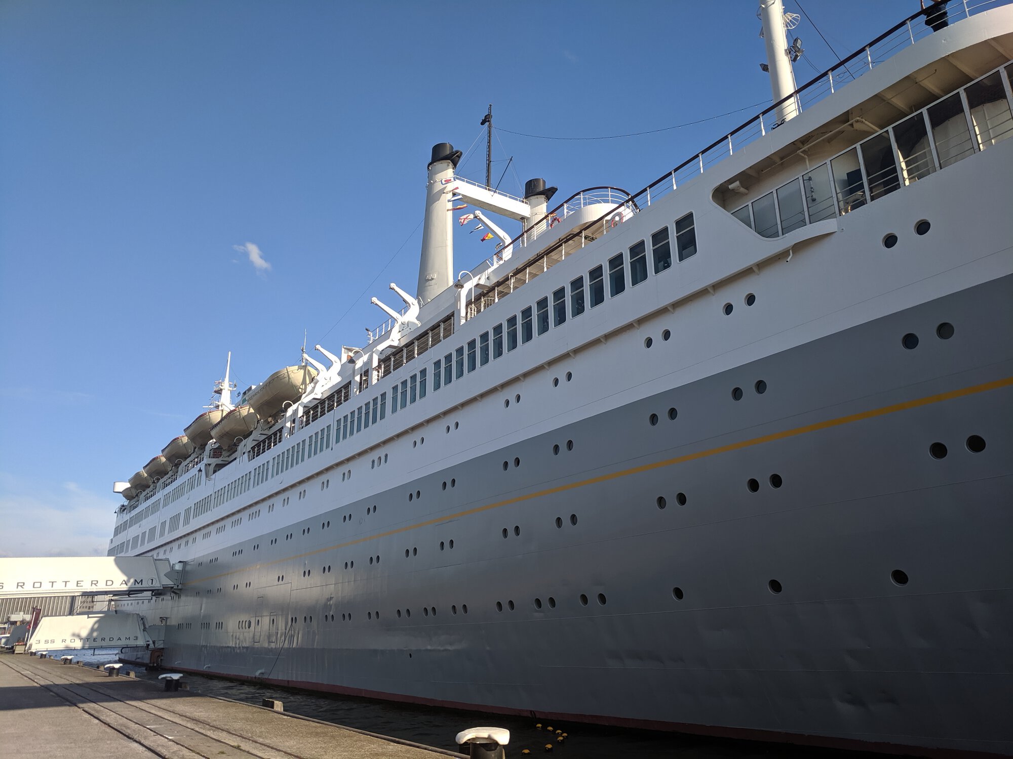 A phot of the ship from the ground