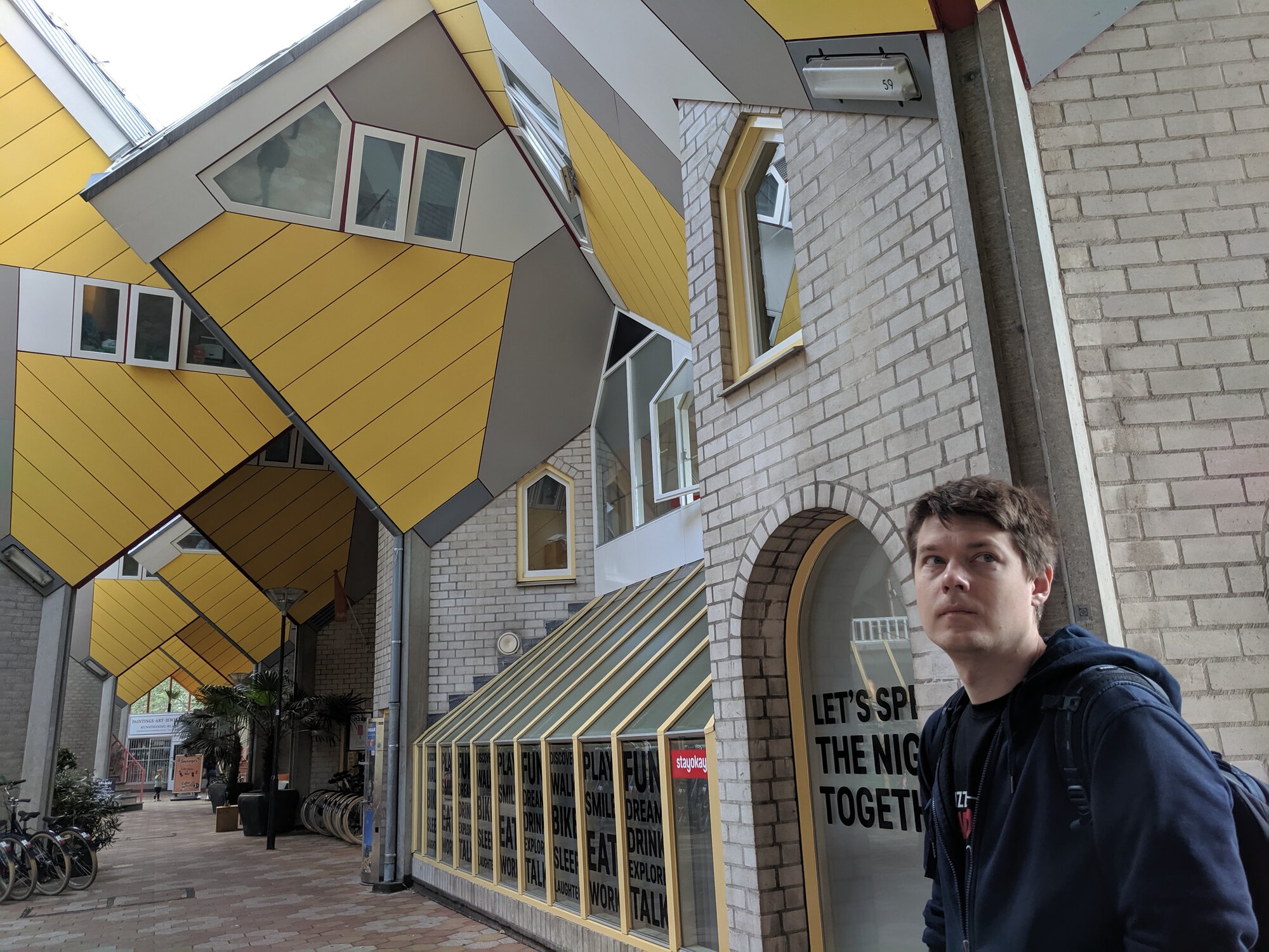 Dima and famous Rotterdam's cube buildings